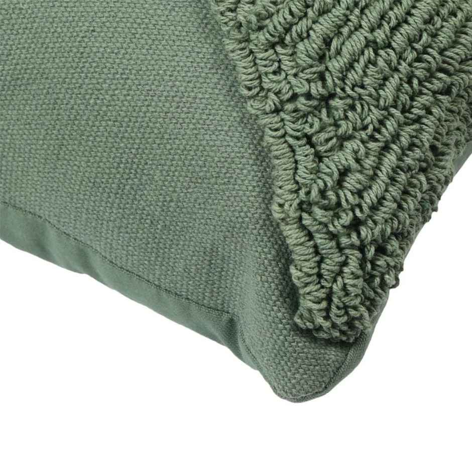 Sashaa World Loop Tufted Cushion Cover | Green