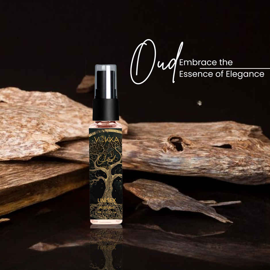 Vokka Pocket Perfume Oud 8ml Unisex Long Lasting Sandalwood Agarwood