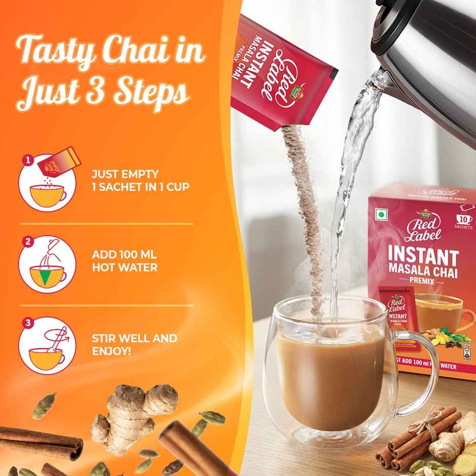 Brooke Bond Red Label, Instant Masala Chai Premix, Instant Tea Premix