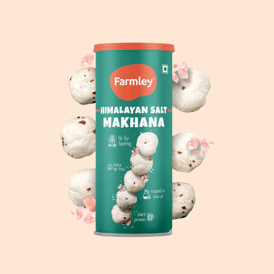 Farmley Himalayan Salted Makhana Roasted In Olive Oil Healthy Snacks
