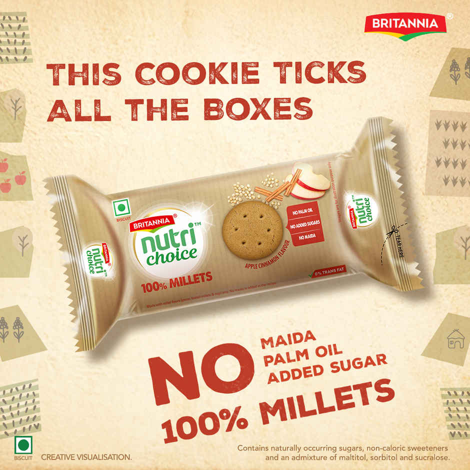Britannia NutriChoice Millets Jowar Cinnamon Cookies