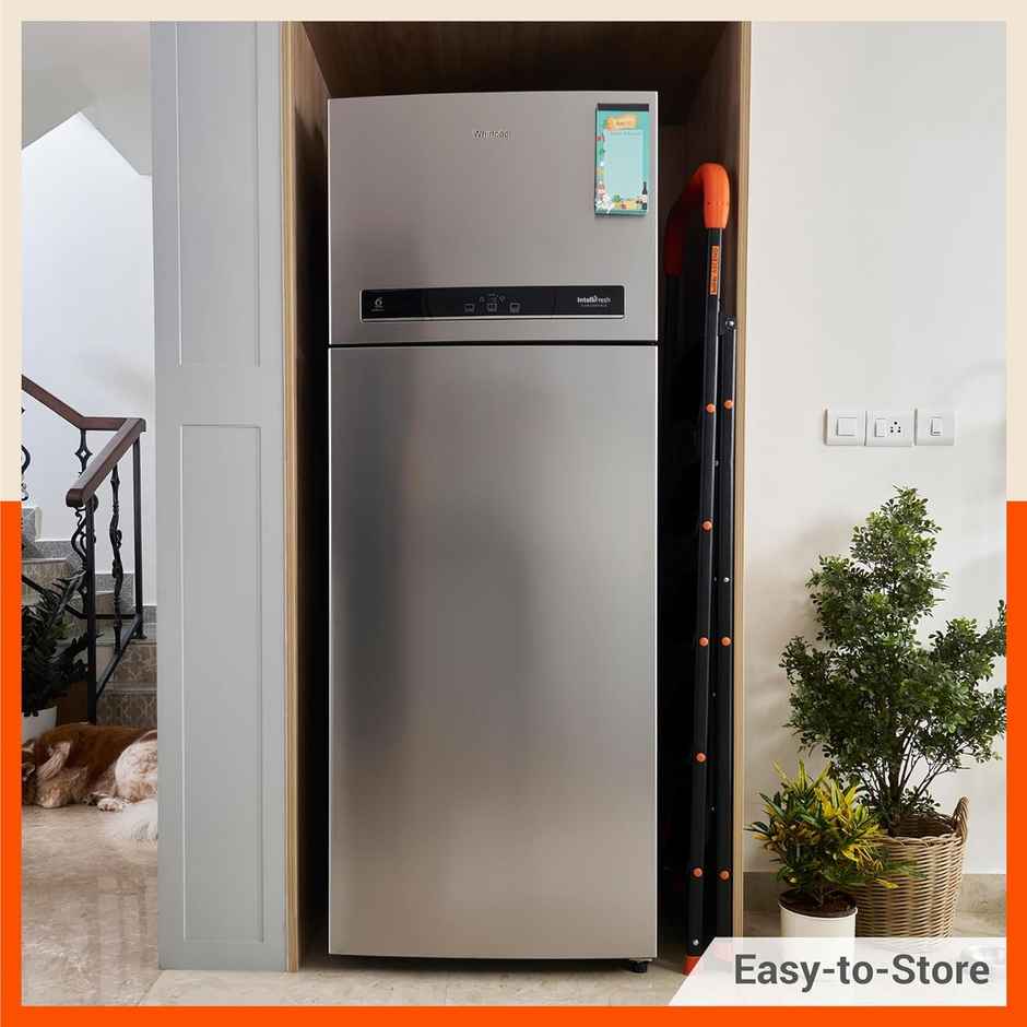 Bathla 5-Step Steel Ladder | Safety Hand Grip, Wide Anti-Slip Steps | Ascend | Orange & Black