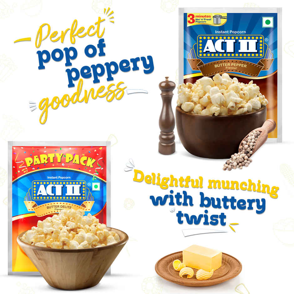 Act II Instant Popcorn | Butter Delite | Hot & Fresh in 3 mins
