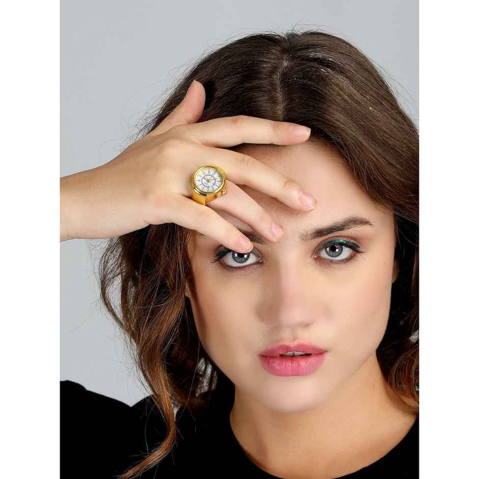 Fashion Frill Women's Romen Watch Rings Gold Onesize