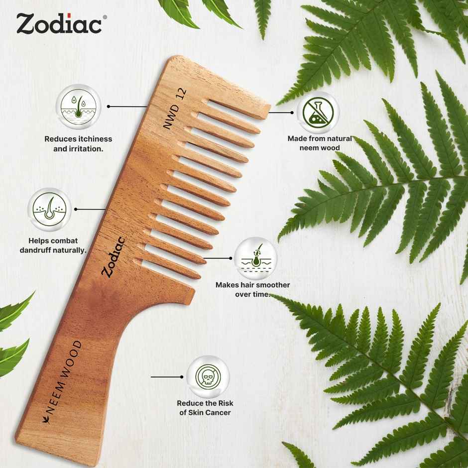Zodiac Neem Wood Comb 12