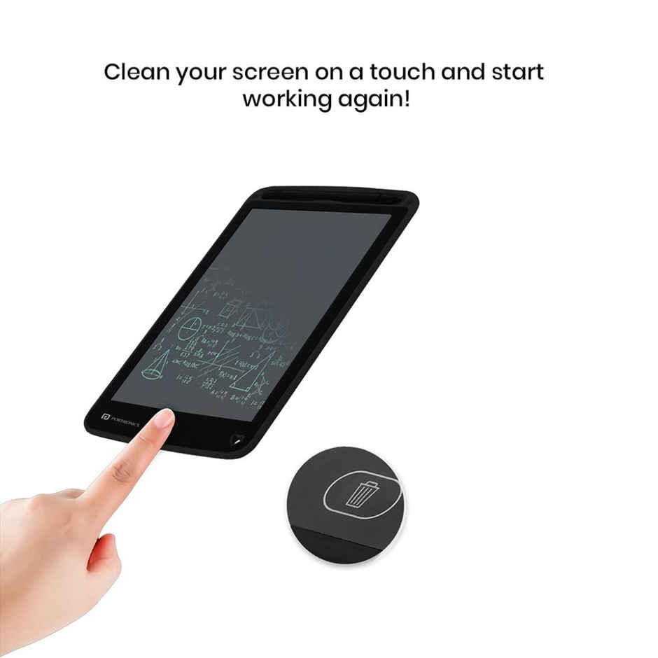 Portronics Ruffpad Writable Lcd Writing Pad Screen 21.5Cm 8.5 Inch Playing Handwriting Kids & Adults