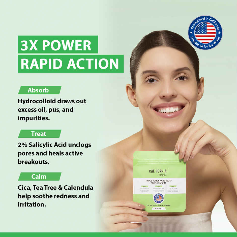 California Skin+ Triple Action Acne Relief Pimple Patches