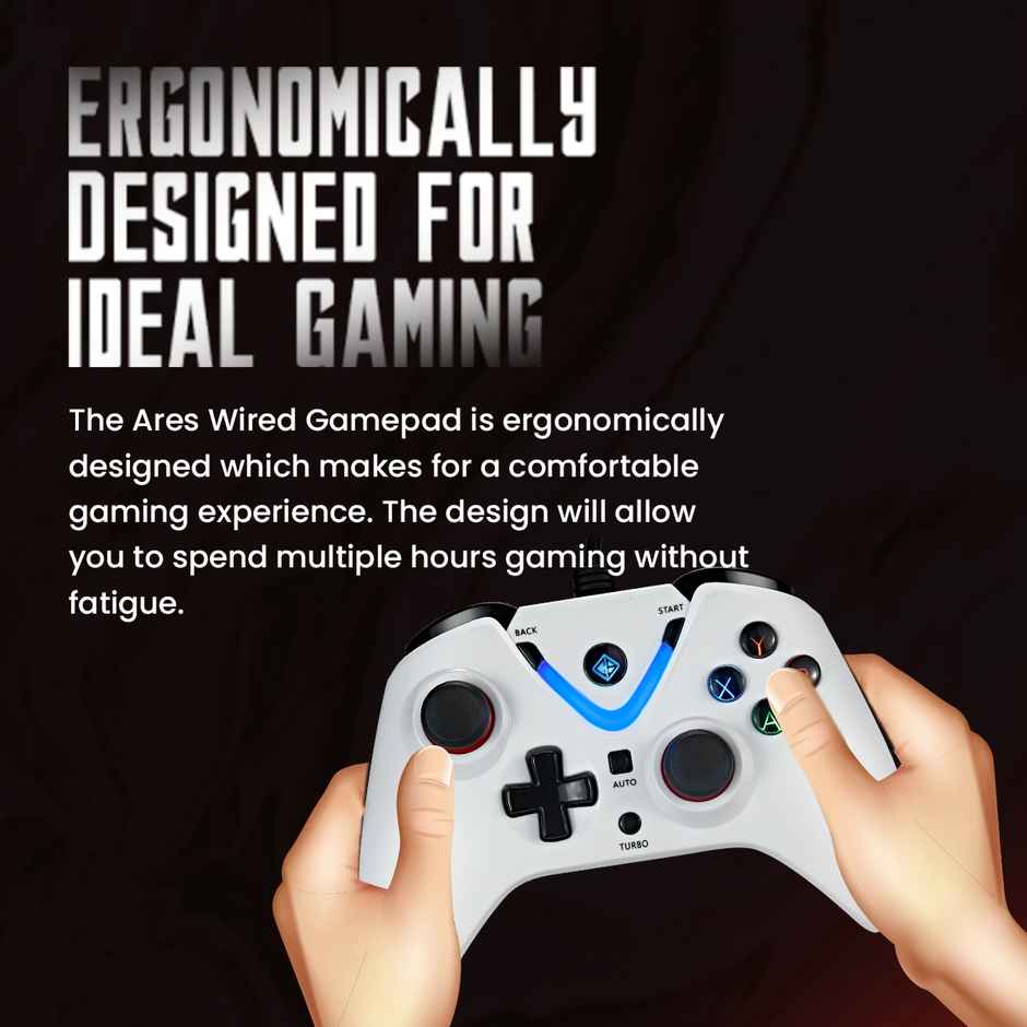 Cosmic Byte Ares Wired Controller For Pc (White)