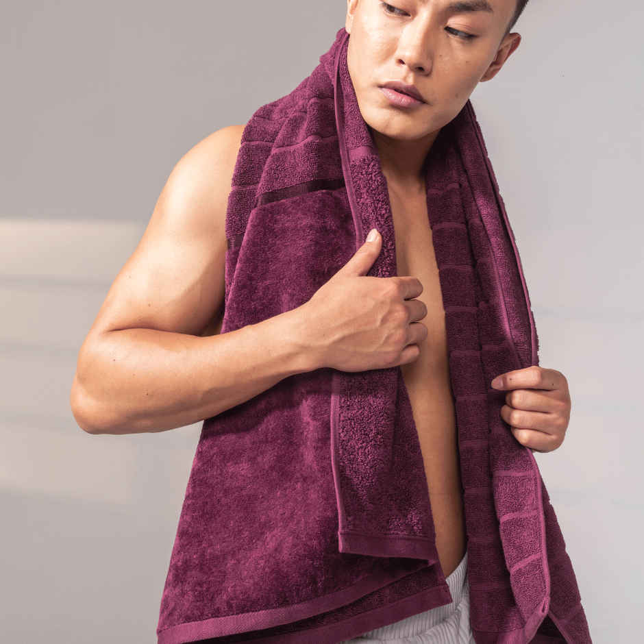 DaMENSCH Better Basic Premium Cotton Bath Towel | Maroon