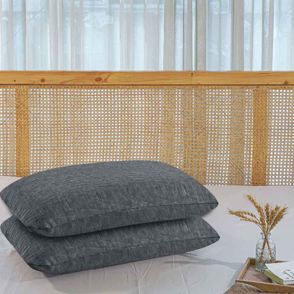 The White Willow Dreamblend Pillow | Shredded Microfiber & Memory Foam | King Size | XL - Grey