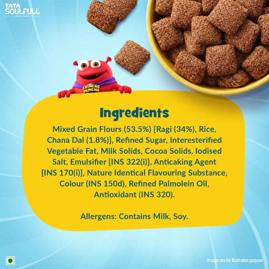 Tata Soulfull Ragi Bites Vanilla Fills, No Maida, More Cream Filling, Kids Cereal
