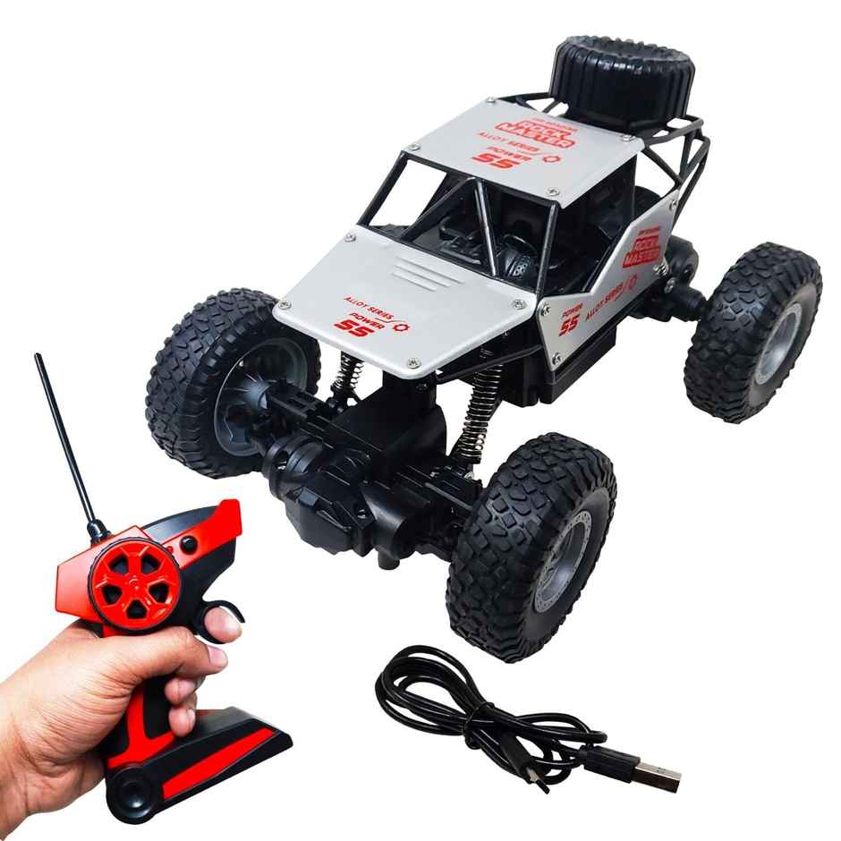 Toyshine 1:18 Scale 40MHz Remote Control Off-Road Rock Crawler High-Speed Alloy Racing Car - Silver