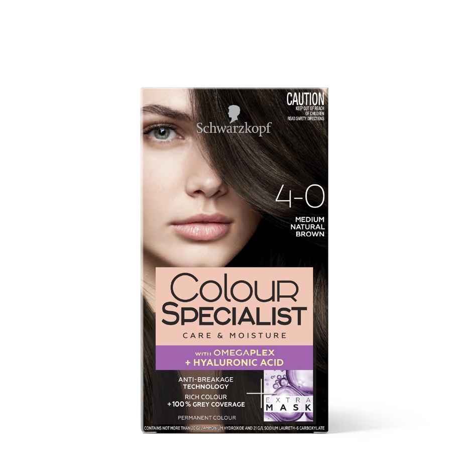 Schwarzkopf Colour Specialist Permanent Hair Colour 4-0 Medium Natural Brown