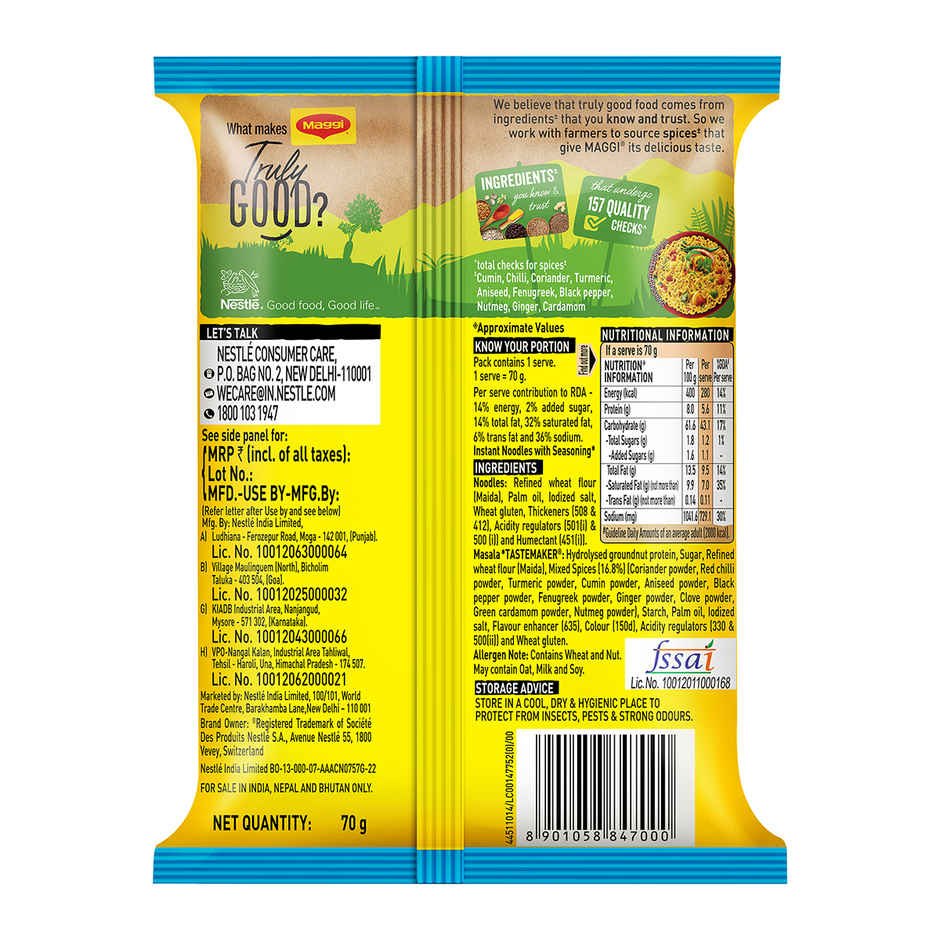 Maggi Masala Noodles No Onion No Garlic Combo