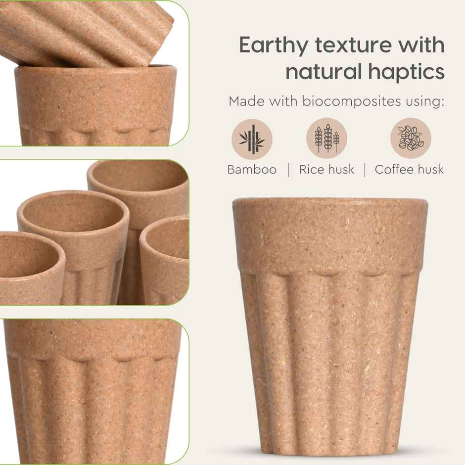 Eha Earth Friendly Tea & Coffee Cup | Rice Husk Biocomposite | Tortilla - 100 ml