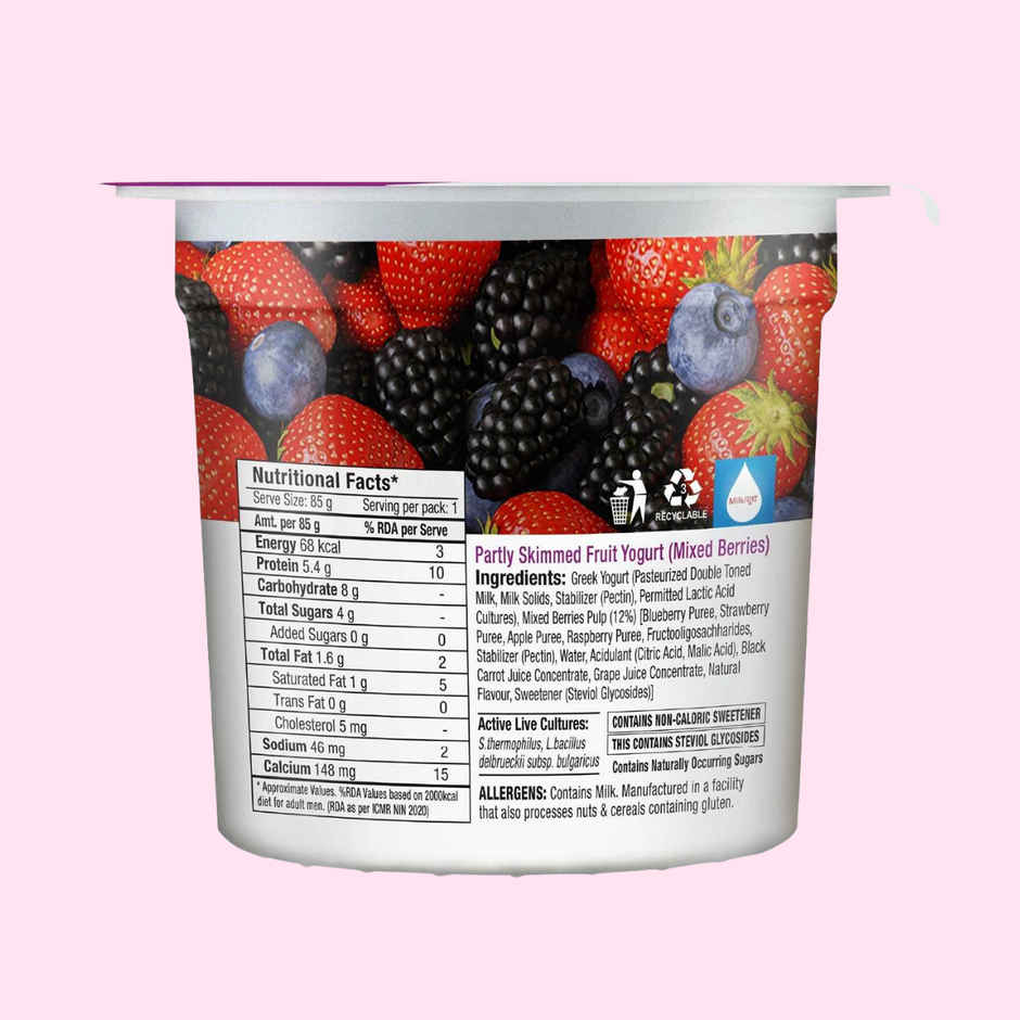 Epigamia No Added Sugar Mixed Berry Yogurt