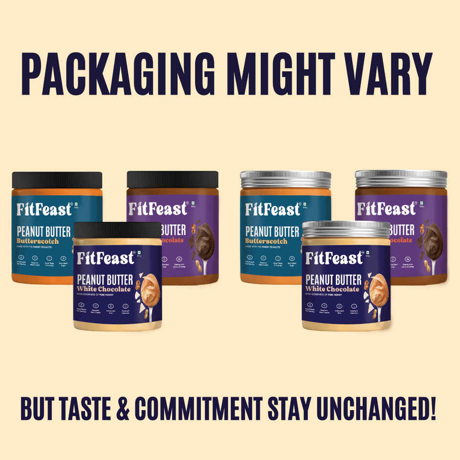 FitFeast Peanut Butter Combo (Assorted Flavours - White Chocolate, Butterschotch, Belgian Chocolate)