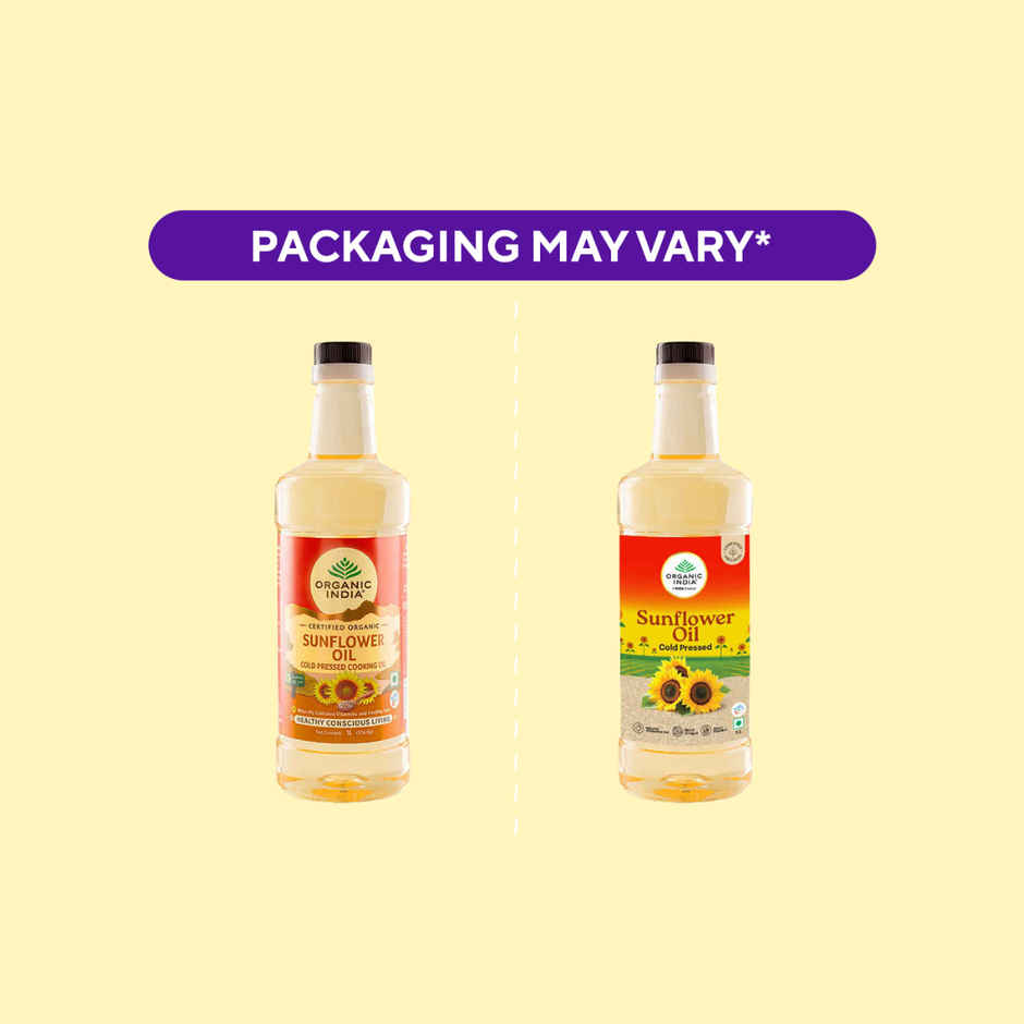 A Tata Product - Organic India Sunflower Cold Pressed Oil | Lab Tested On 250+ Parameters