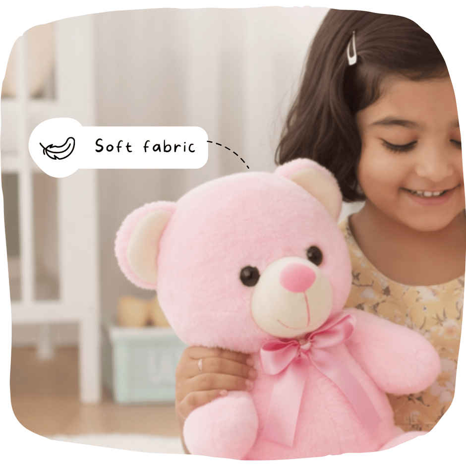 Toytales N22 40cm| Stuffed Teddy Bear | Soft Toy |Animal Toys For Kids|Animal|Pink