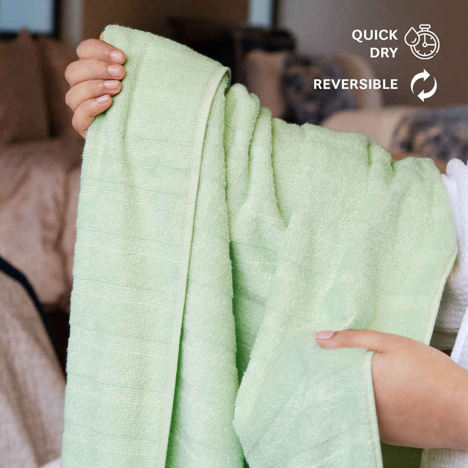 Mytrident Quick Dry Cotton Bath Towel | 28 x 56 in | Sage