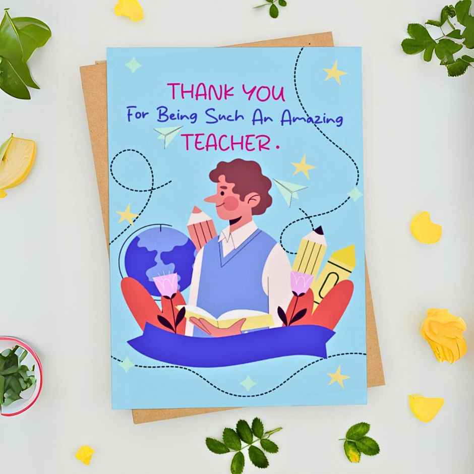 Thank You Teacher Card | Teachers Day Special | Mad Over Prints
