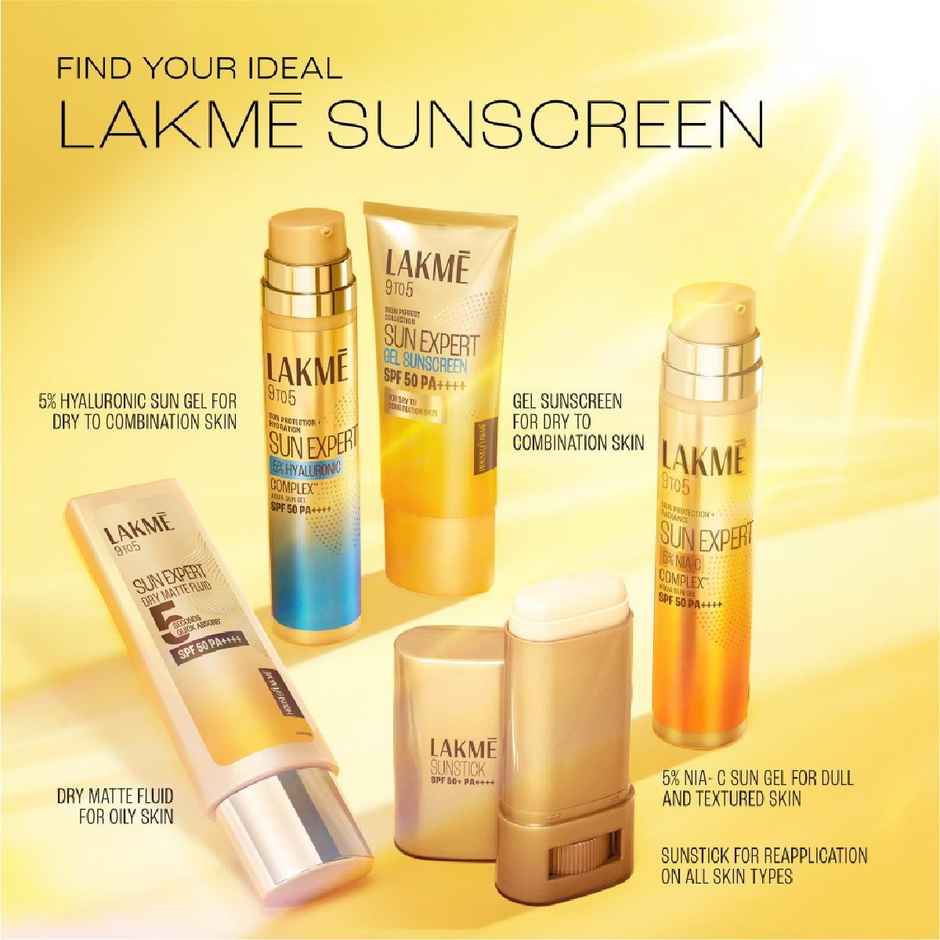 Lakme 5% Niacinamide & Vit C Water-Light Sunscreen Gel Spf 50 Pa++++For Oily Skin,2X Glow