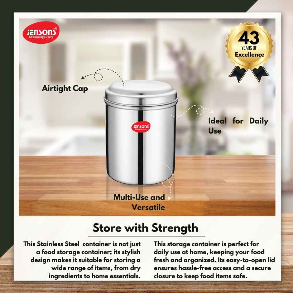 Jensons Supreme Stainless Steel Canister 9 cm