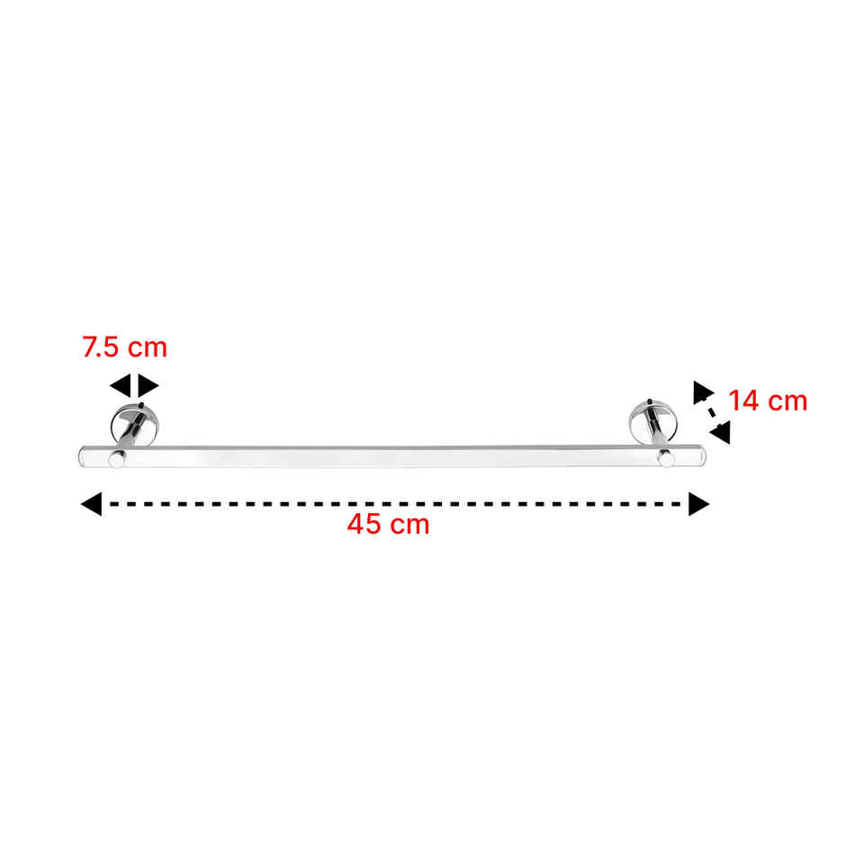 Gloxy Wall Mount Stainless Steel Towel Rod for Bathroom Towel Bar, Bathroom Hanger,Towel Stand