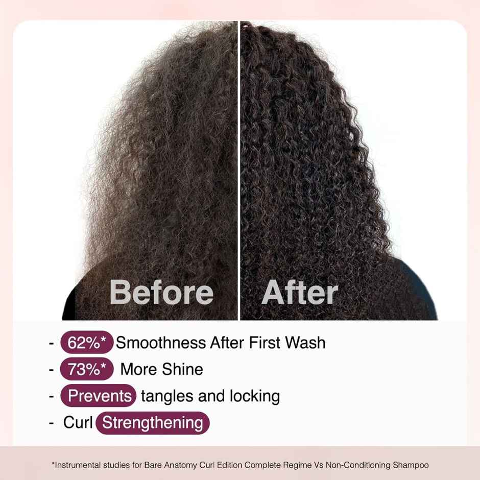 Bare Anatomy Curl Defining Shampoo | Curl Retention & 2X Frizz Protection For 48 Hours