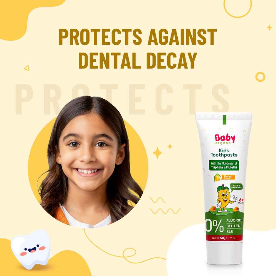BabyOrgano Ayurvedic Herbal Kids Toothpaste - Mango Flavor
