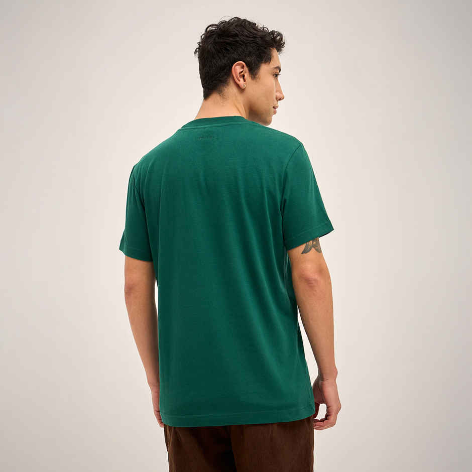 The Bear House Men Relax Fit Solid T-shirt - Grelaro | Bottle Green | XXL