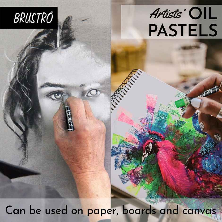 Brustro Artist Oil Pastels Set Of 24 - Regular