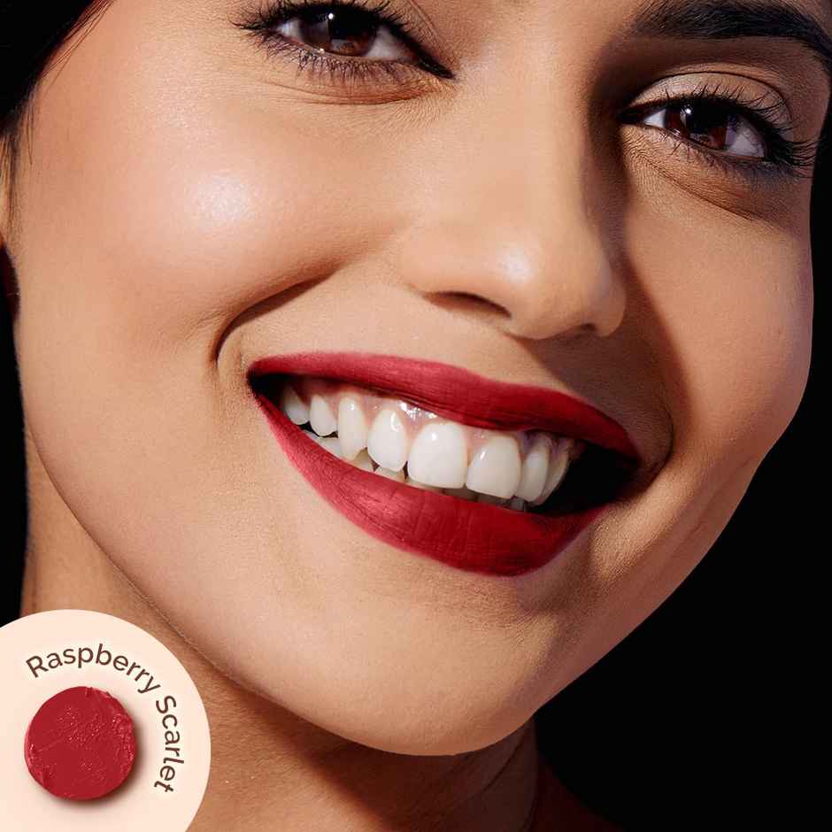 Mamaearth Moisture Matte Longstay Lipstick | 07 Raspberry Scarlet
