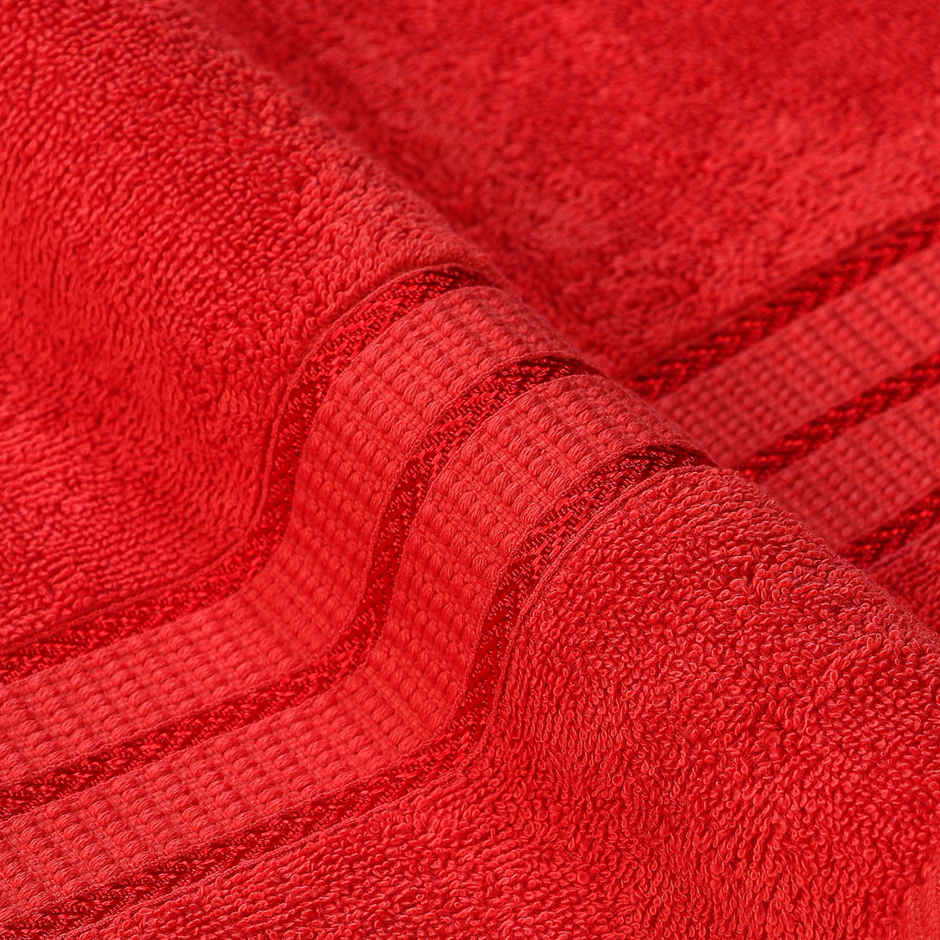 Superspun 100% Cotton- 420 Gsm- Vodre- Single Piece- Bath Sheet- Size:90 x 180 - Red