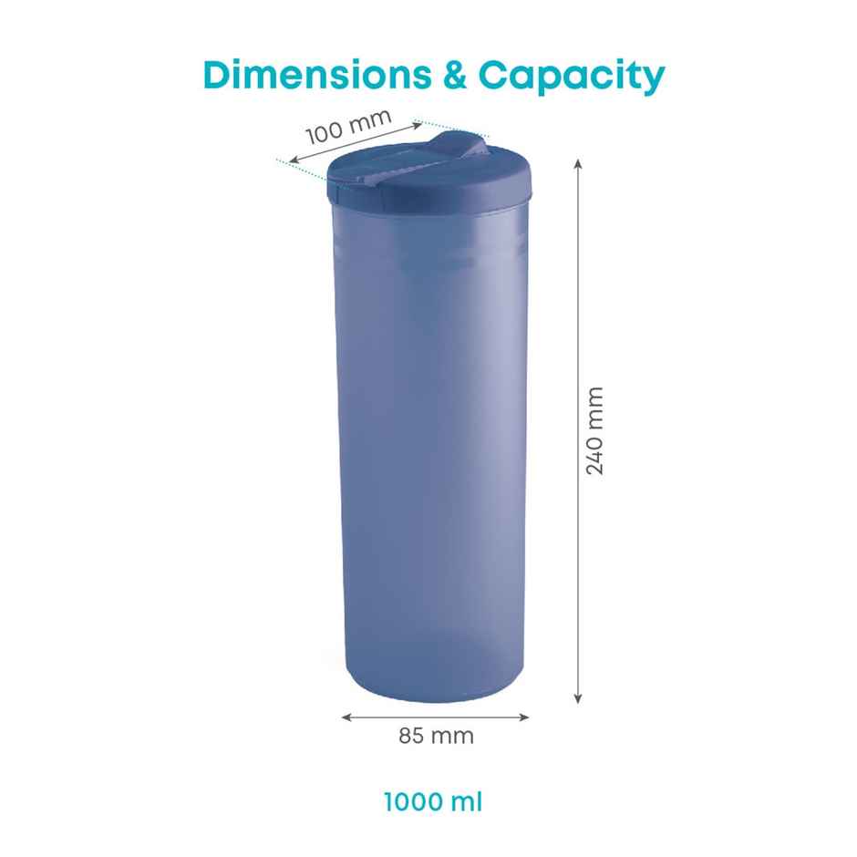 All Time Freeze Water Bottle 1000 ml For Fridge | Colour May Vary