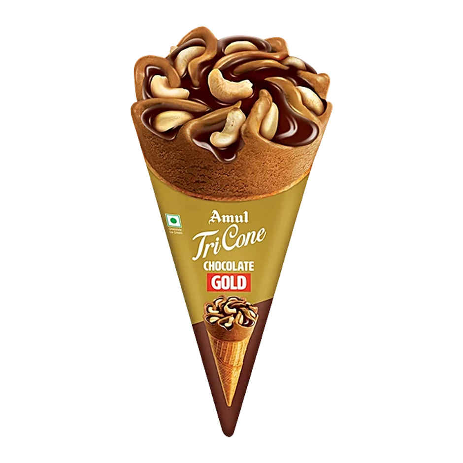 Amul Gold TriCone Chocolate Ice Cream Cone Combo
