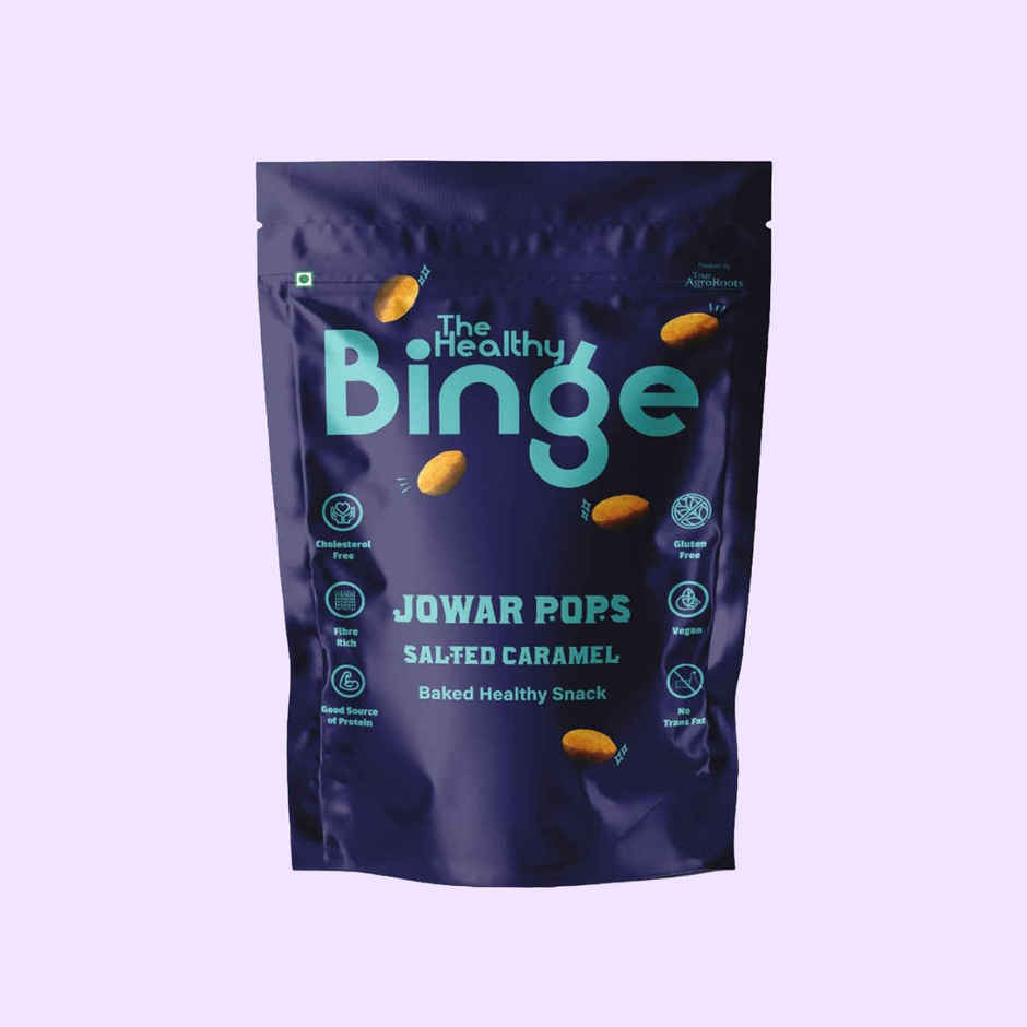 The Healthy Binge Baked Jowar Pops Salted Caramel- High Protein & Fibre