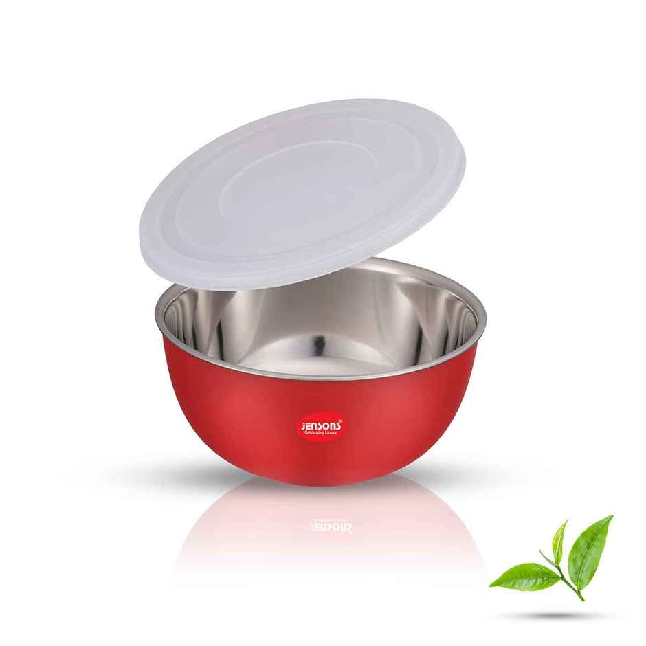 Jensons Microwave Safe  Bowl Set of 3 | Stainless Steel Bowls | Ovan Safe | with Lid