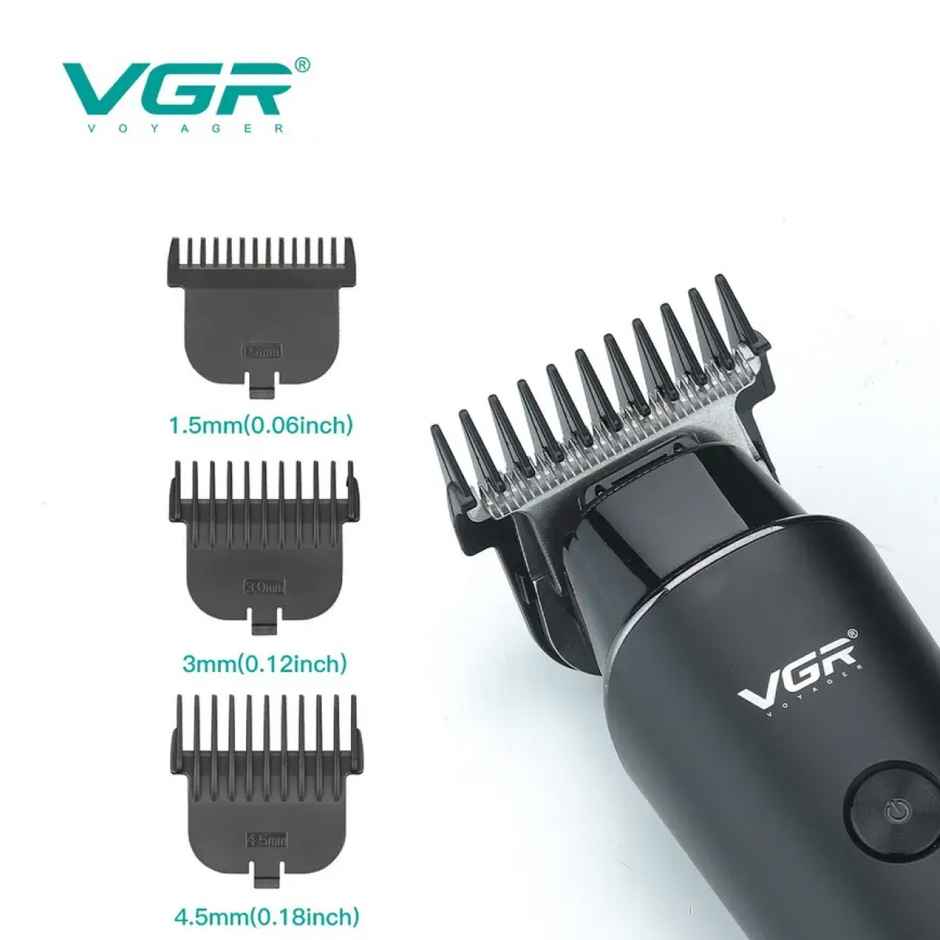 VGR V-937 Professional Corded & Cordless Hair Trimmer for Men | 500 Min Runtime | Black