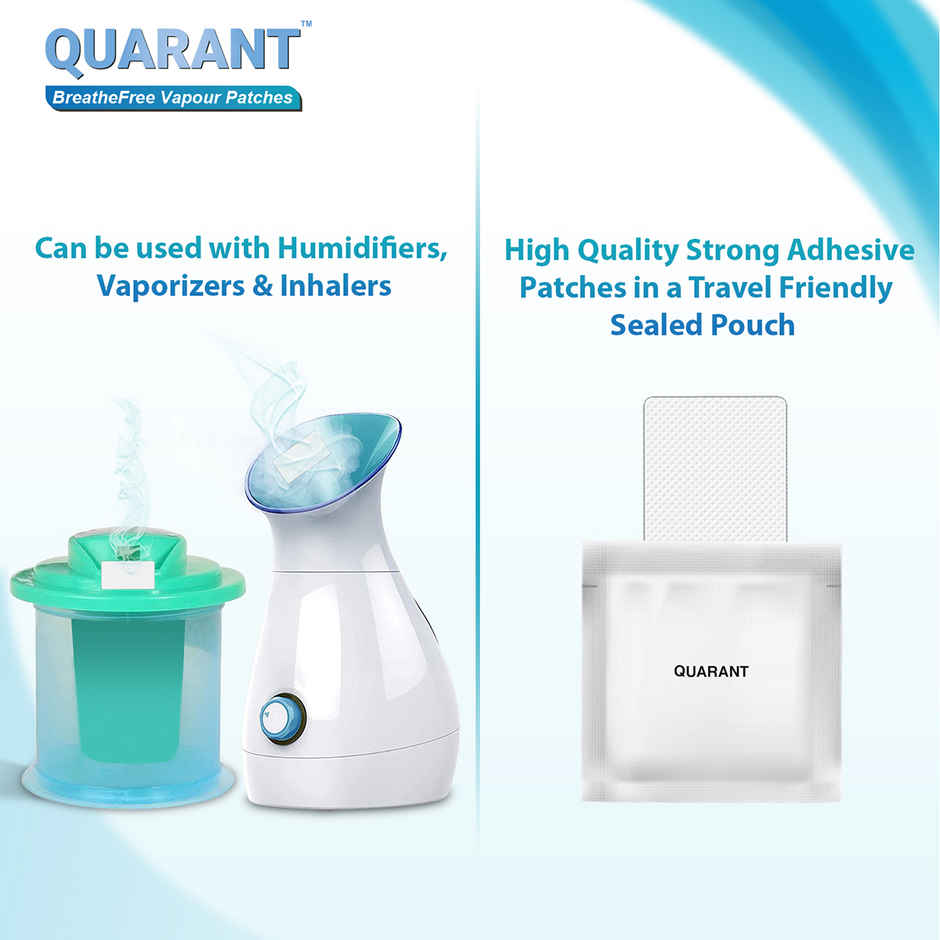 Quarant Breathefree Truly Natural Vapour Patch - Infused With Essential Oils - Pack Of 10