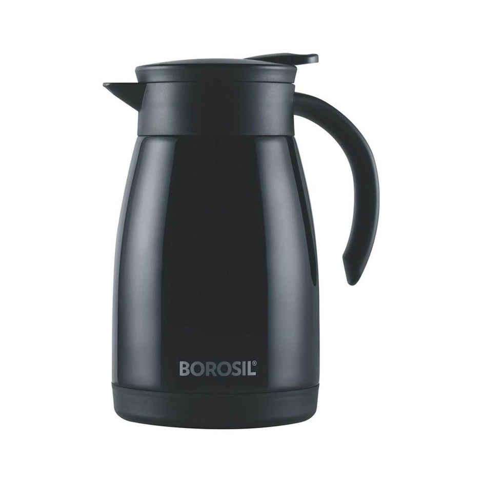 Borosil Stainless Steel Teapot | 750 ml | Black | Double Wall Vacuum Insulated