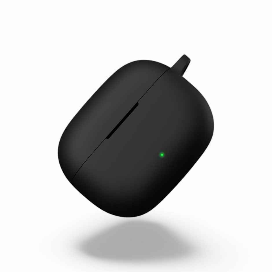 Sounce Earphone Case Cover for Realme Buds T310 | Soft Silicone | Shockproof | Black