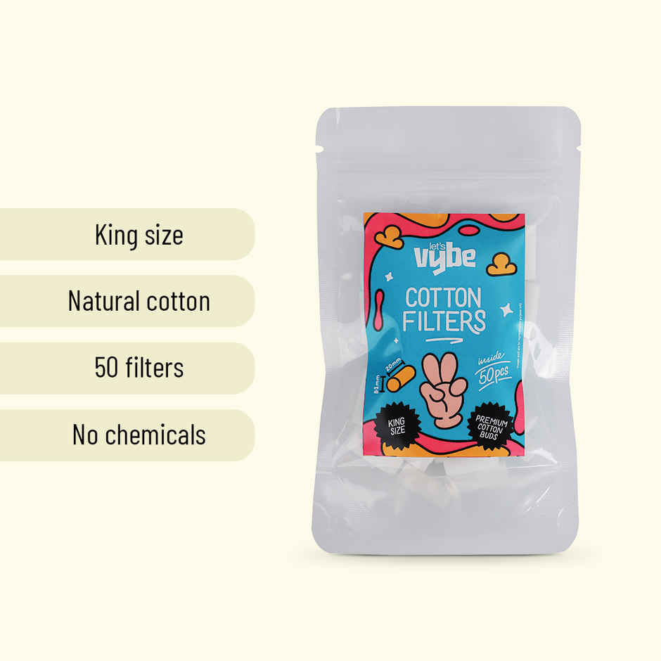 Lets Vybe Smoking Material Filters - 50 Unit