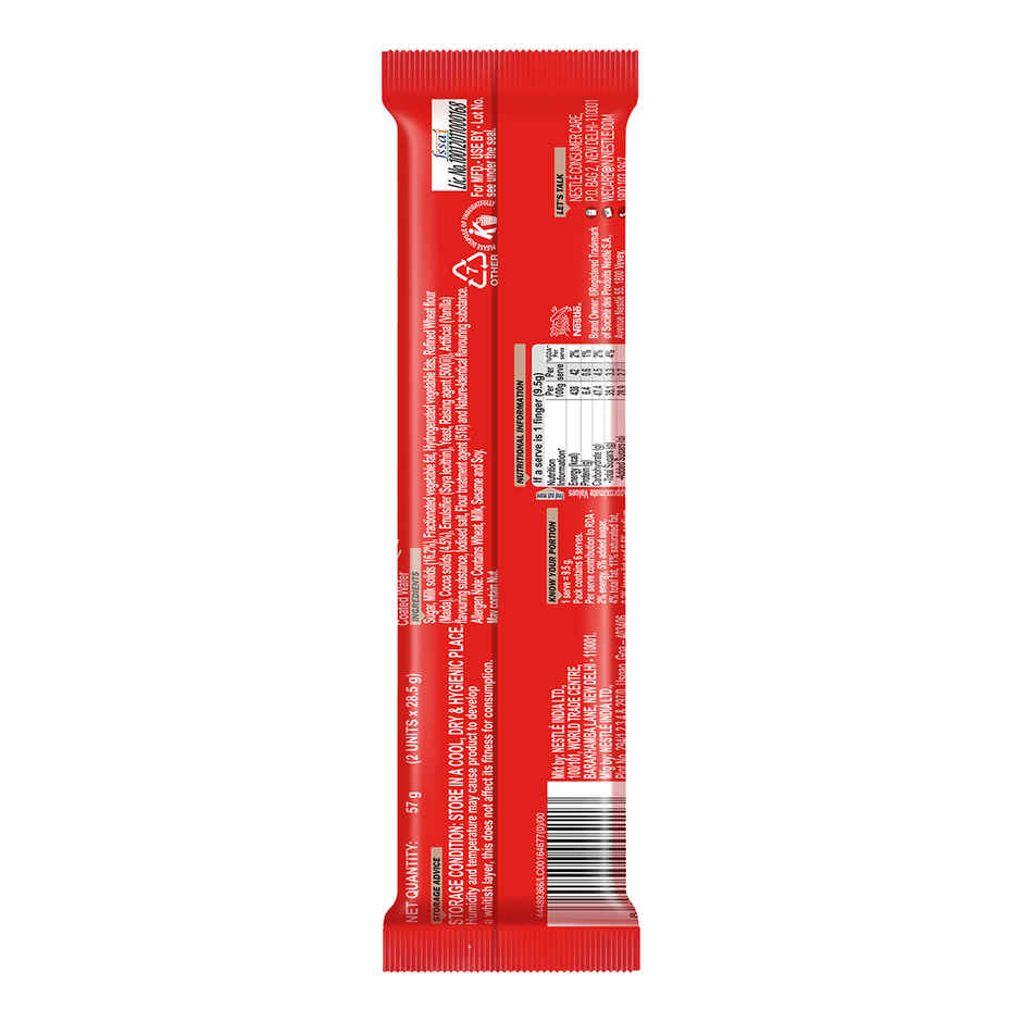Nestle KitKat Share & Snap 2 x 3 Fingers Wafer Chocolate Bar