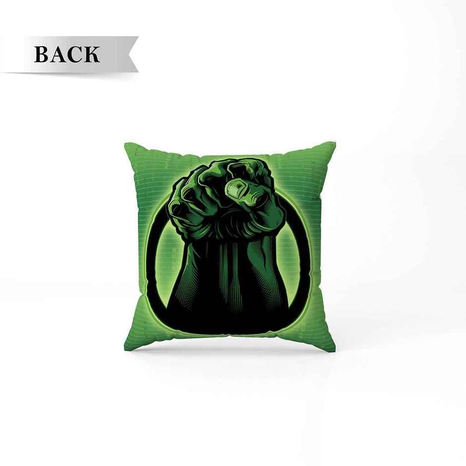 Sassoon Marvel Hulk Reversible Printed Filled Cushion | Green | 40 x 40 cm