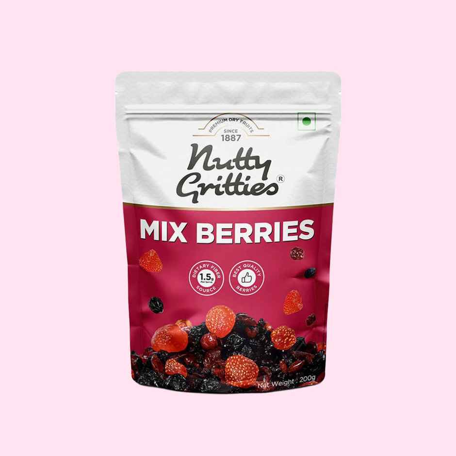 Nutty Gritties Premium Mix Berries - 4 In 1 Fibre-Rich Snack