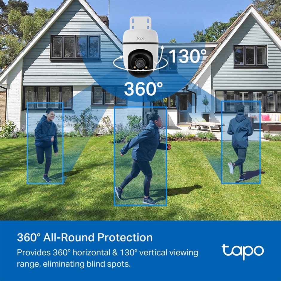 TP-Link Tapo C500 Outdoor Pan/Tilt Home Security WiFi Smart Camera | 2MP 1080p Full HD Live View | 360Degree  Visual Coverage | Night Vision | Support Alexa and Google Assistant | 2-Way Audio - White