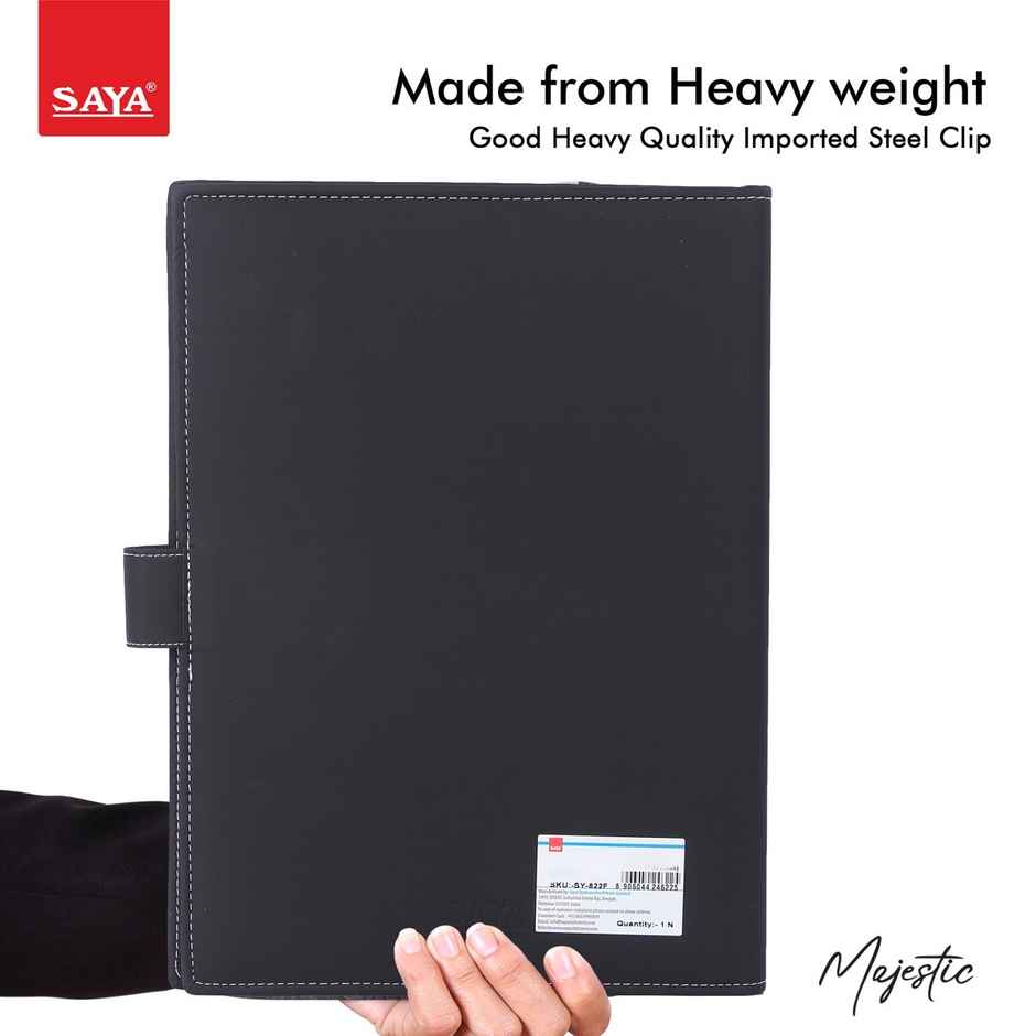 Saya Executive Folder with Magnetic Lock - FS Size, Notepad, Pen & Card Holder | Assorted