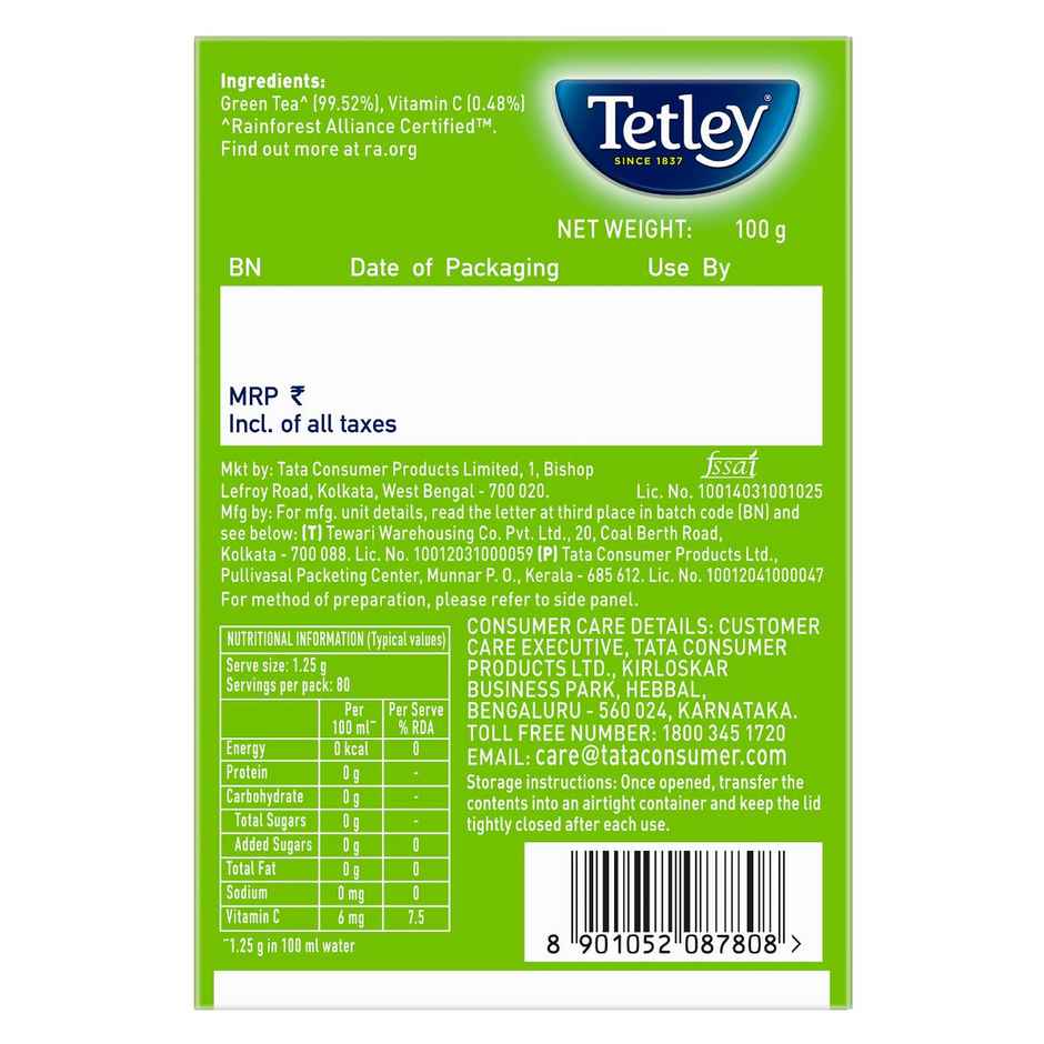 Tetley Classic Green Tea