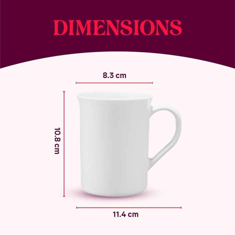 Larah By Borosil Kuba Blue Opalware 2 Pc Tea/Coffee Mugs, 350Ml Each, Microwave & Dishwasher Safe